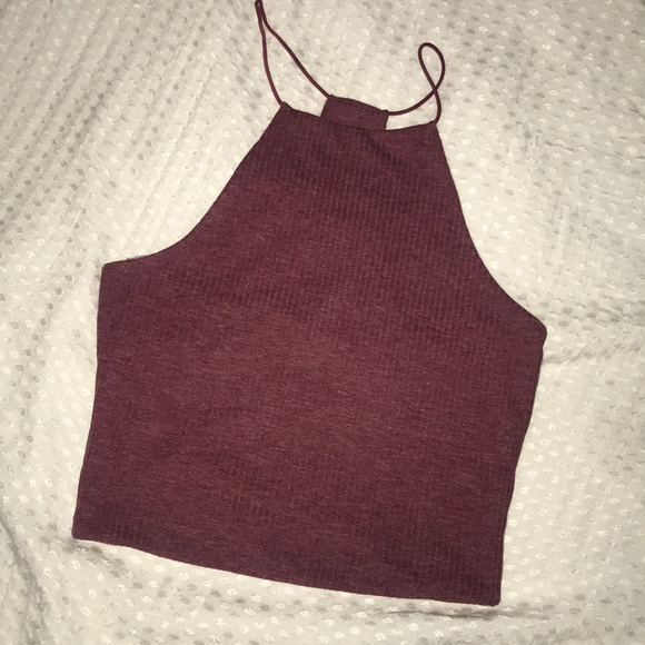 Red Racerback Crop Top - Picture 1 of 2
